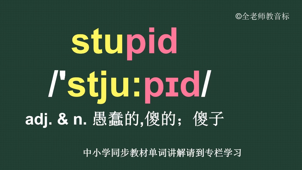 stupid怎么读图片