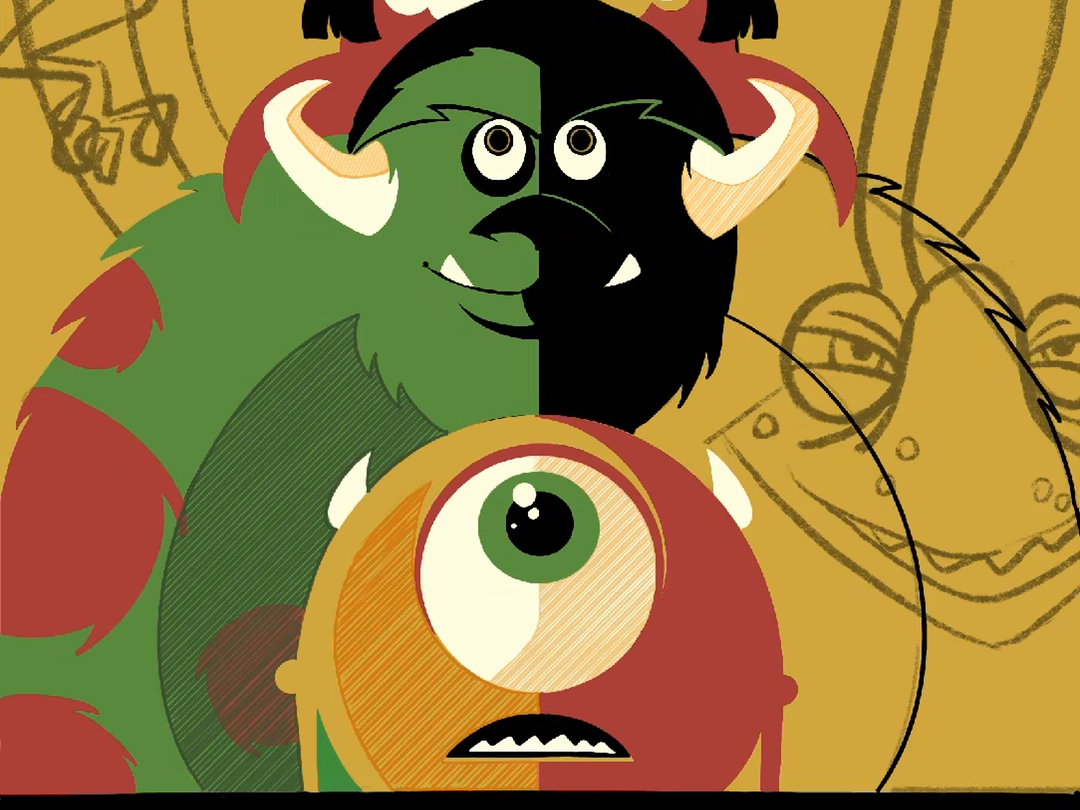 「清内存」怪兽电力公司海报procreate临摹