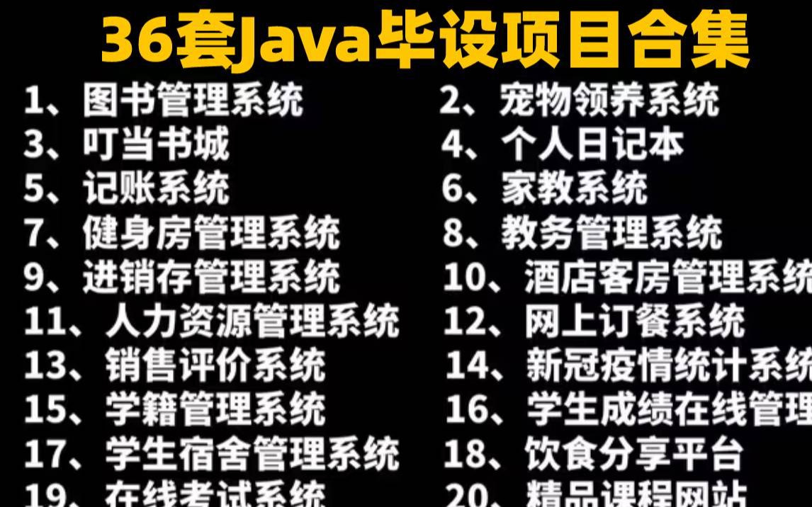 【Java项目实战】附源码!全网最新的Java实战项目案例,超适合小白练手的实战项目,你想要的全都有,建议码住!编程开发Java游戏哔哩哔哩bilibili