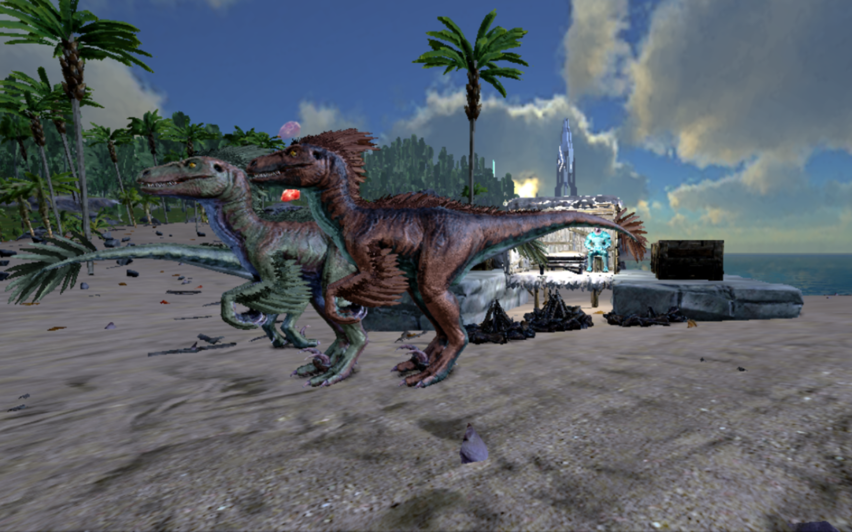 《方舟生存进化手游》甲龙被迅猛龙给击败了(o_ _)ﾉ我一怒之下!!!