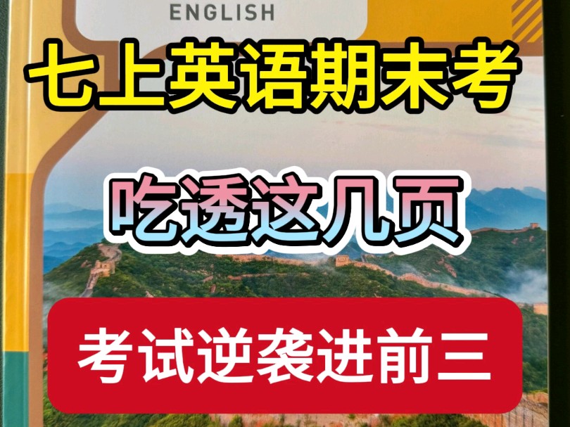 七上英语期末考吃透这几页,考试逆袭进前三✅哔哩哔哩bilibili