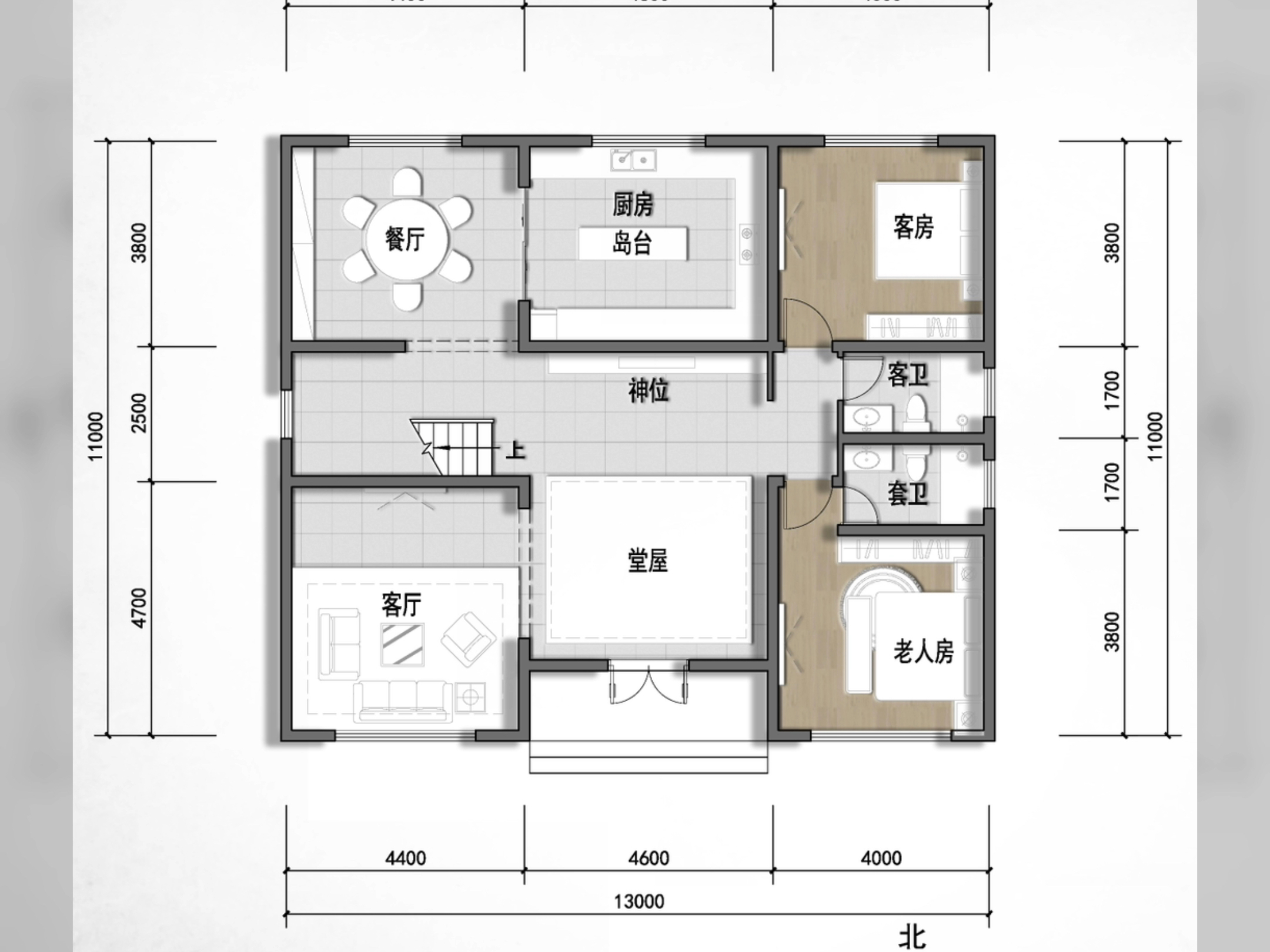 自建房别墅户型分享,想要完整图纸的可联系