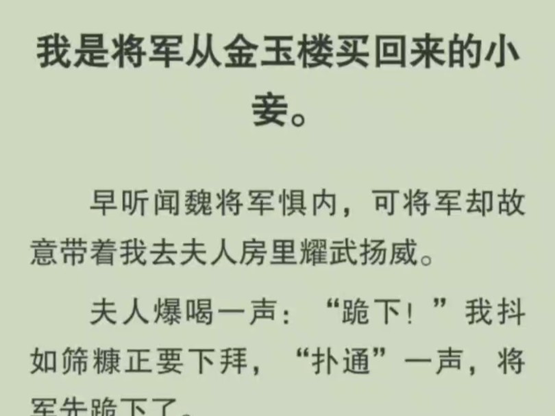 将军自立威慑,故意纳我为妾羞辱主母,主母乃我恩人,我直接抱主母大腿哔哩哔哩bilibili