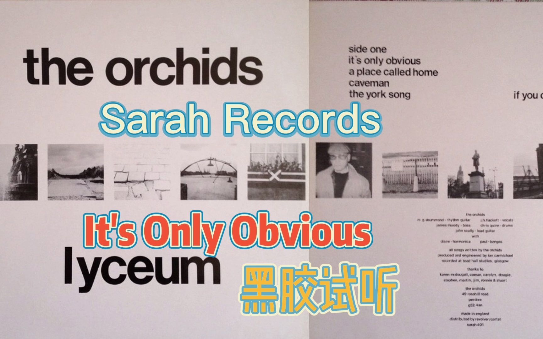 【黑胶试听】 英国独立厂牌 Sarah Records旗下乐队 The Orchids  It's Only Obvious哔哩哔哩bilibili