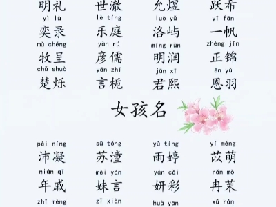 好听大气冷门的宝宝名字哔哩哔哩bilibili