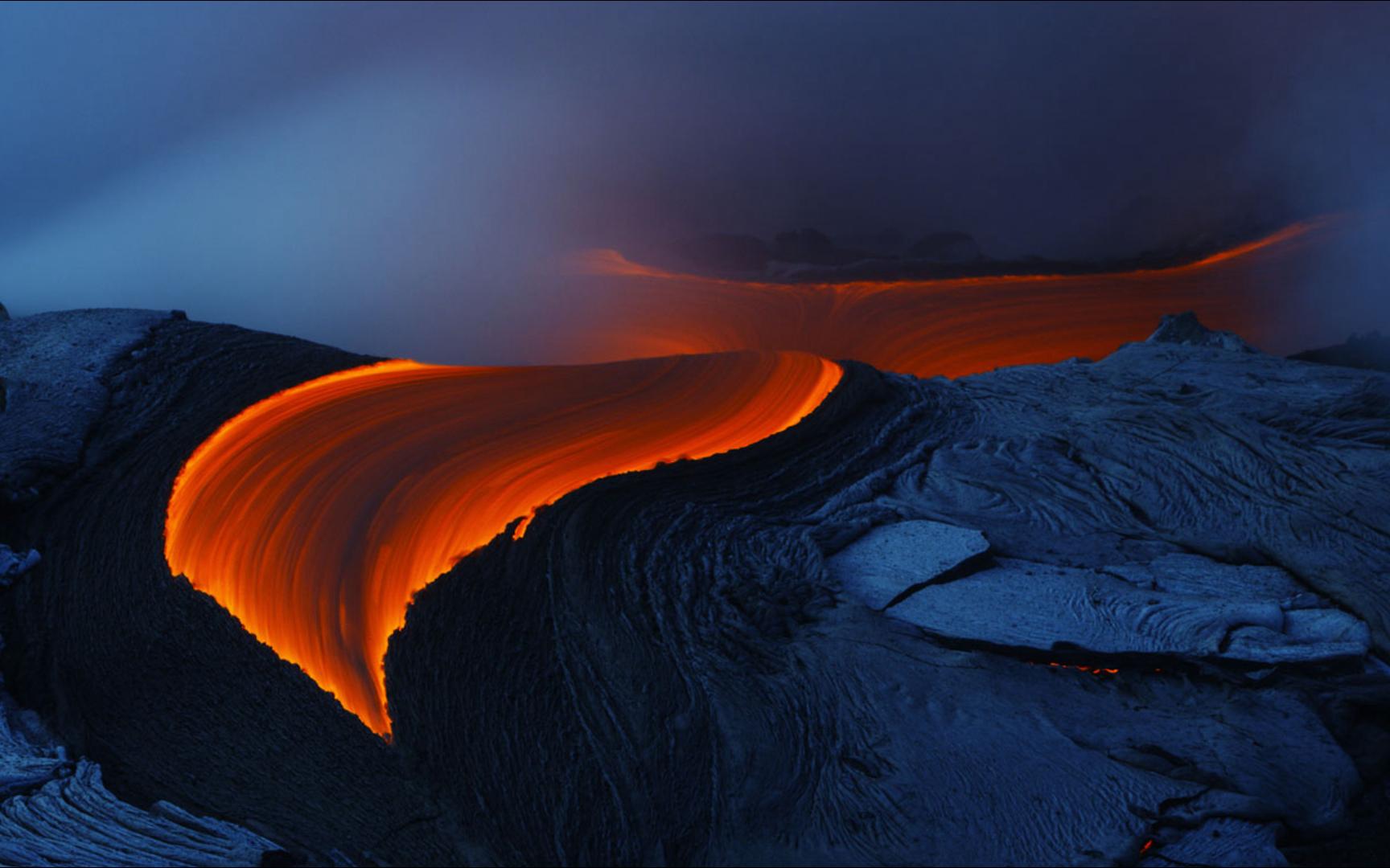 夏威夷基拉韦厄火山的熔岩(08 toshi sasaki/image bank film/getty