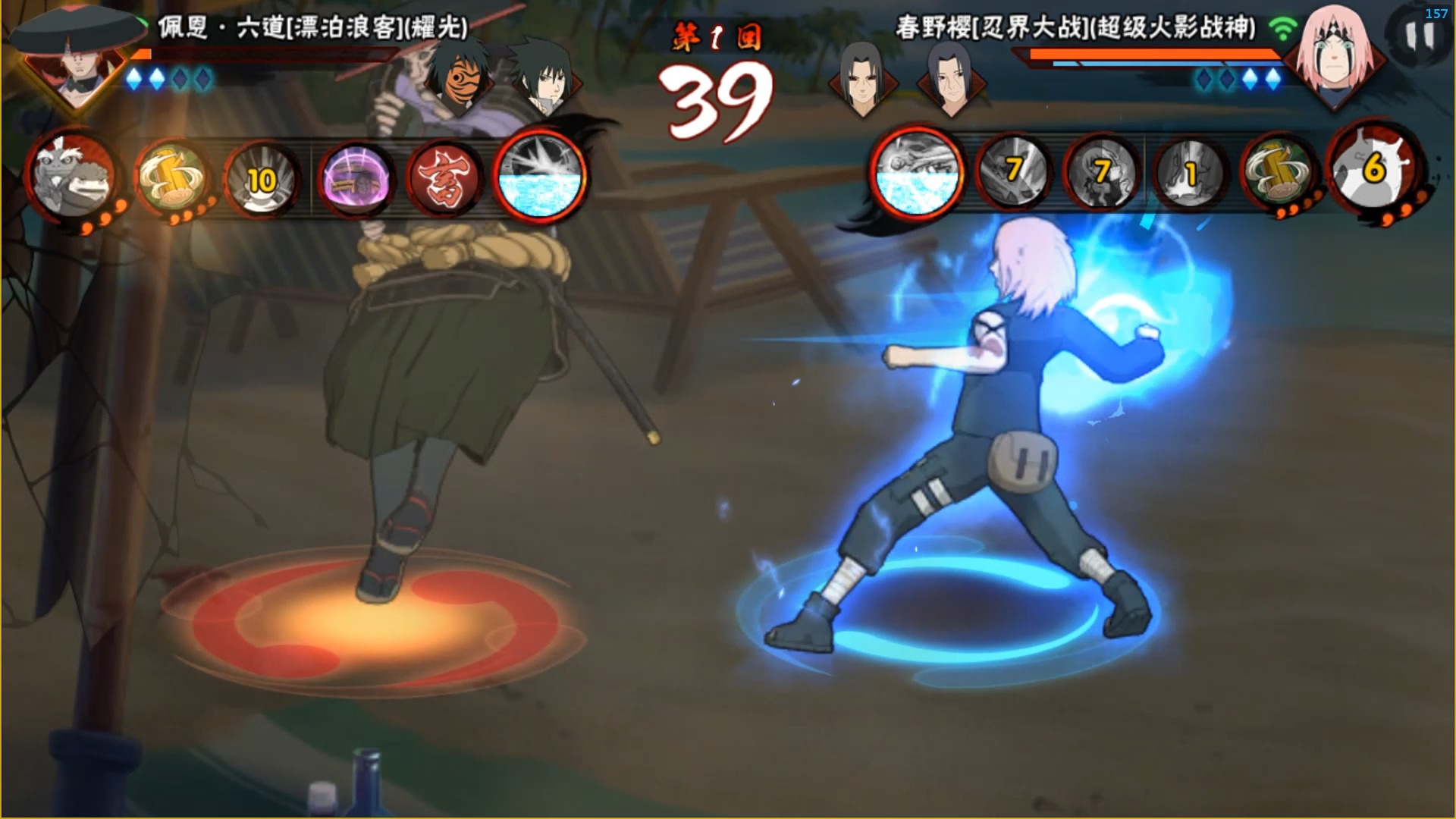 忍战樱被红面具打破防,这就是三段虚化的含金量吗?