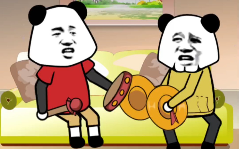 沙雕动画系列:两兄弟敲锣唱歌