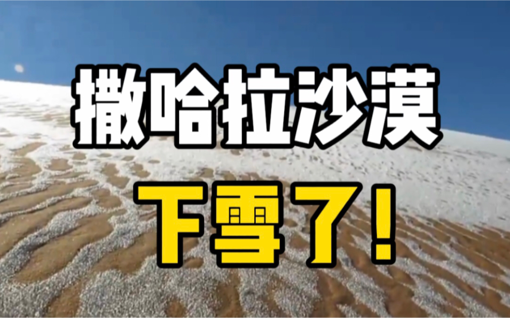 撒哈拉沙漠小镇连续第二年下雪,气温降至2Ⰳ哔哩哔哩bilibili