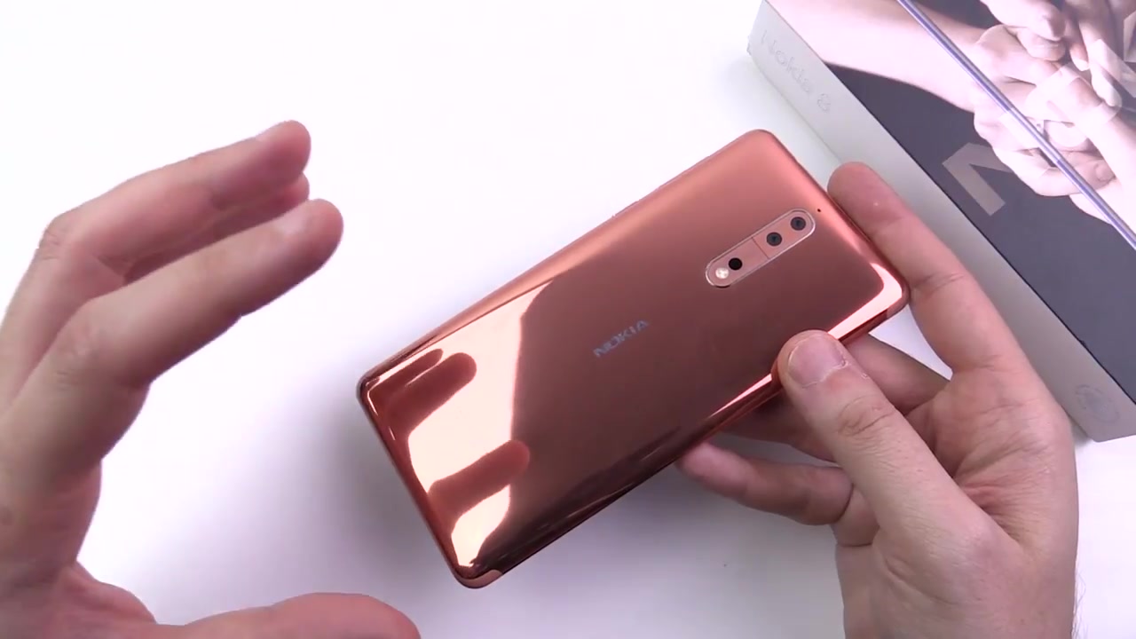 Nokia 8 诺基亚8古铜色高清开箱上手哔哩哔哩bilibili