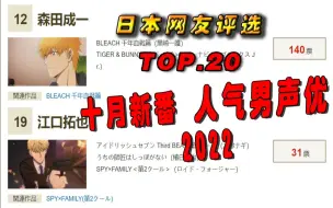 【日媒评选】人气男声优TOP.20，我咋全不认识？