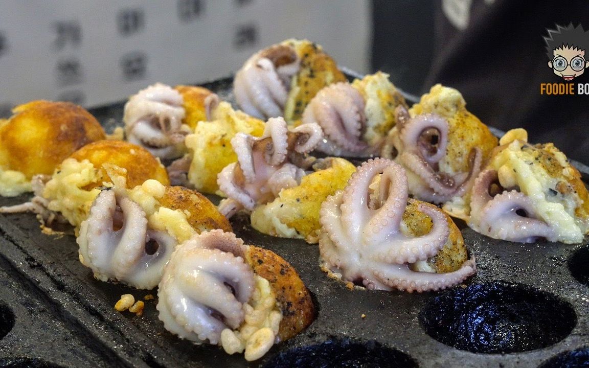 【韩国街头料理】首尔 短爪章鱼烧