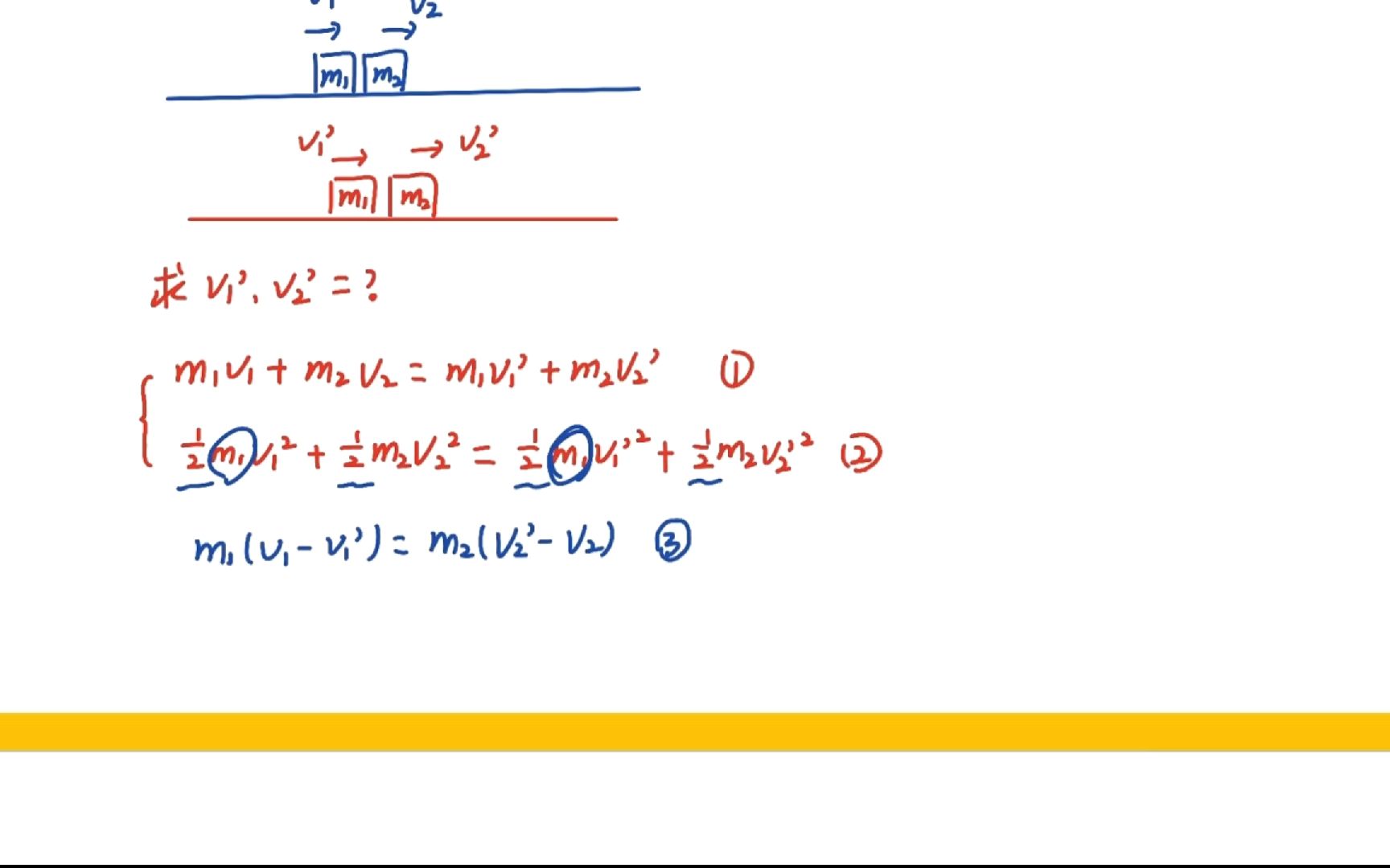 1-16_碰撞模型-弹性碰撞之动碰静