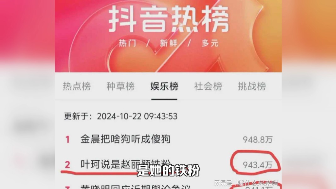 叶柯再爆雷,表白赵丽颖引发粉丝强烈不满,赵丽颖躺着上热搜了!