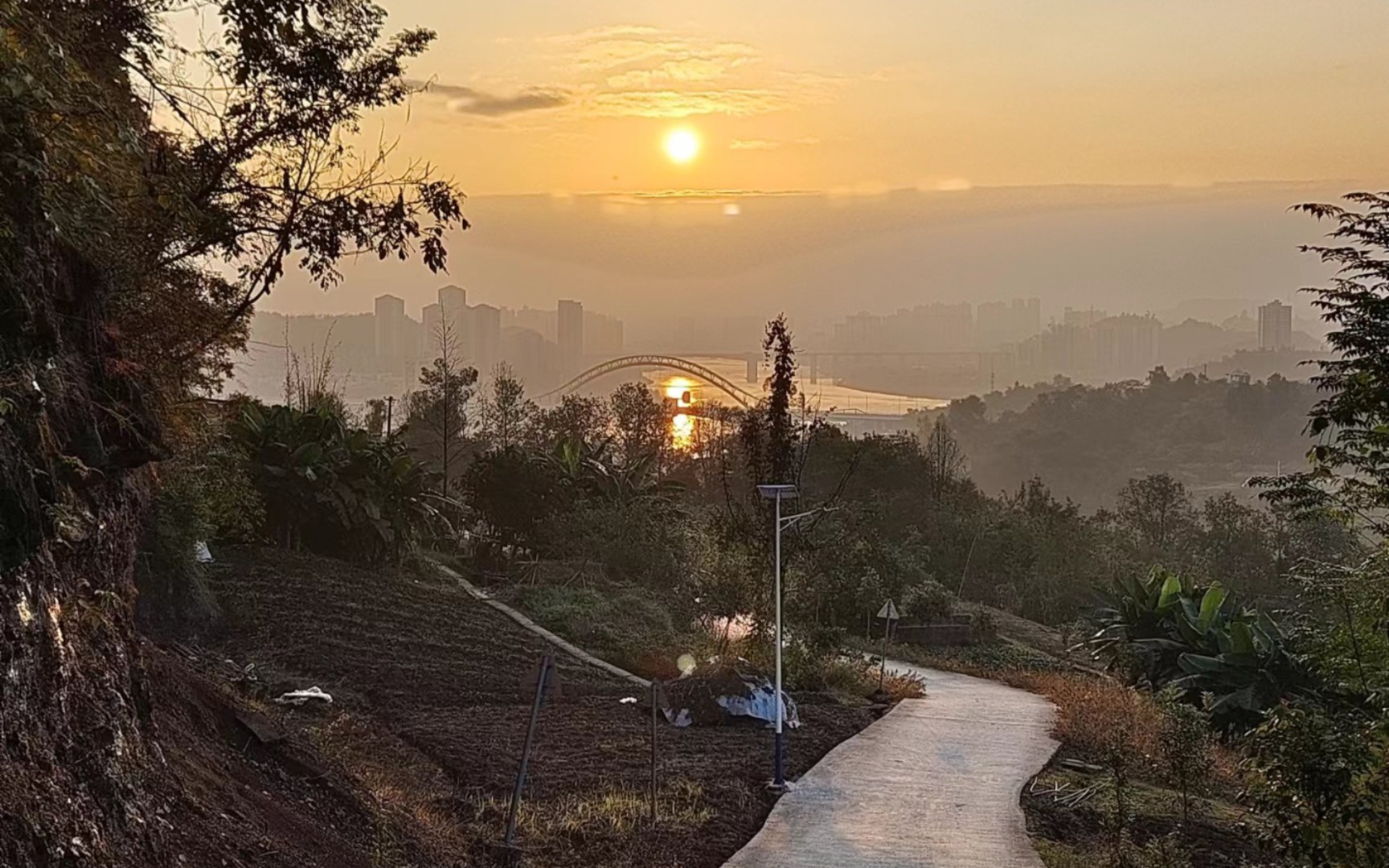 重庆合川的日出