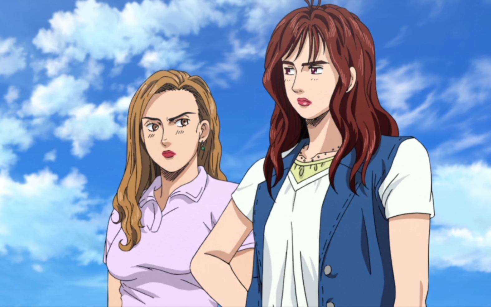 头文字d 真子和沙雪也来观战了,这样的美女进军赛车界,非得靠实力