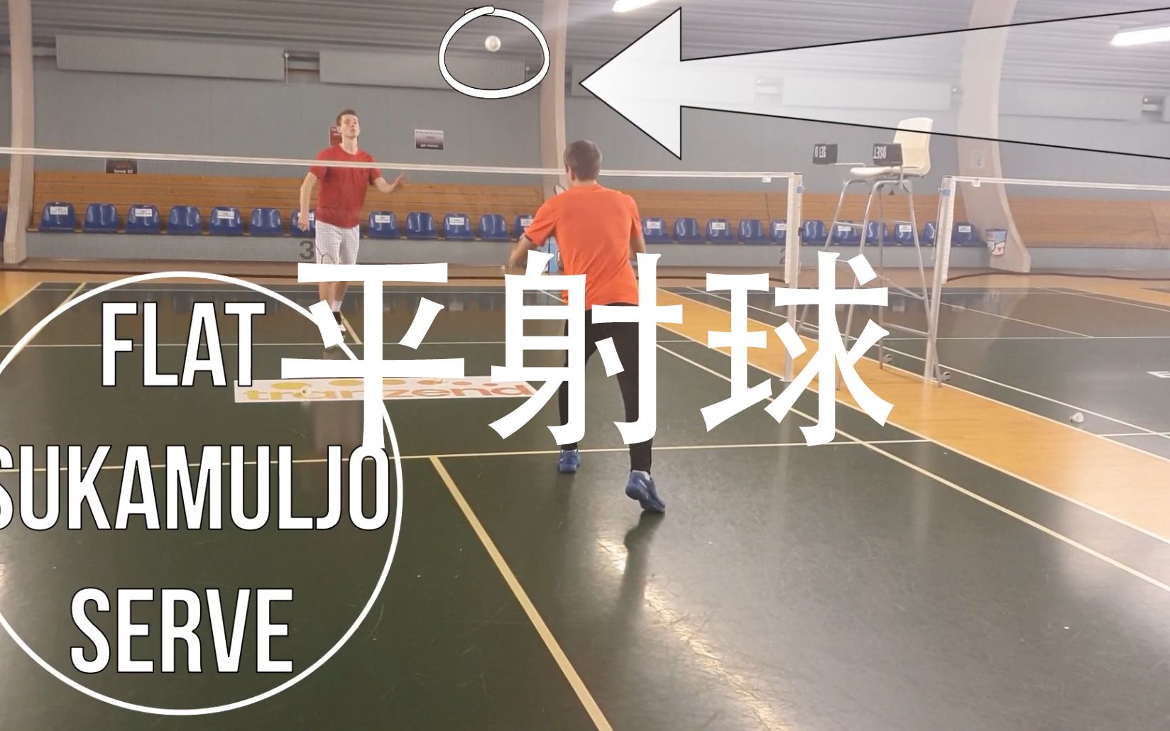 羽毛球搬运出其不意苏卡穆约式平射球教学