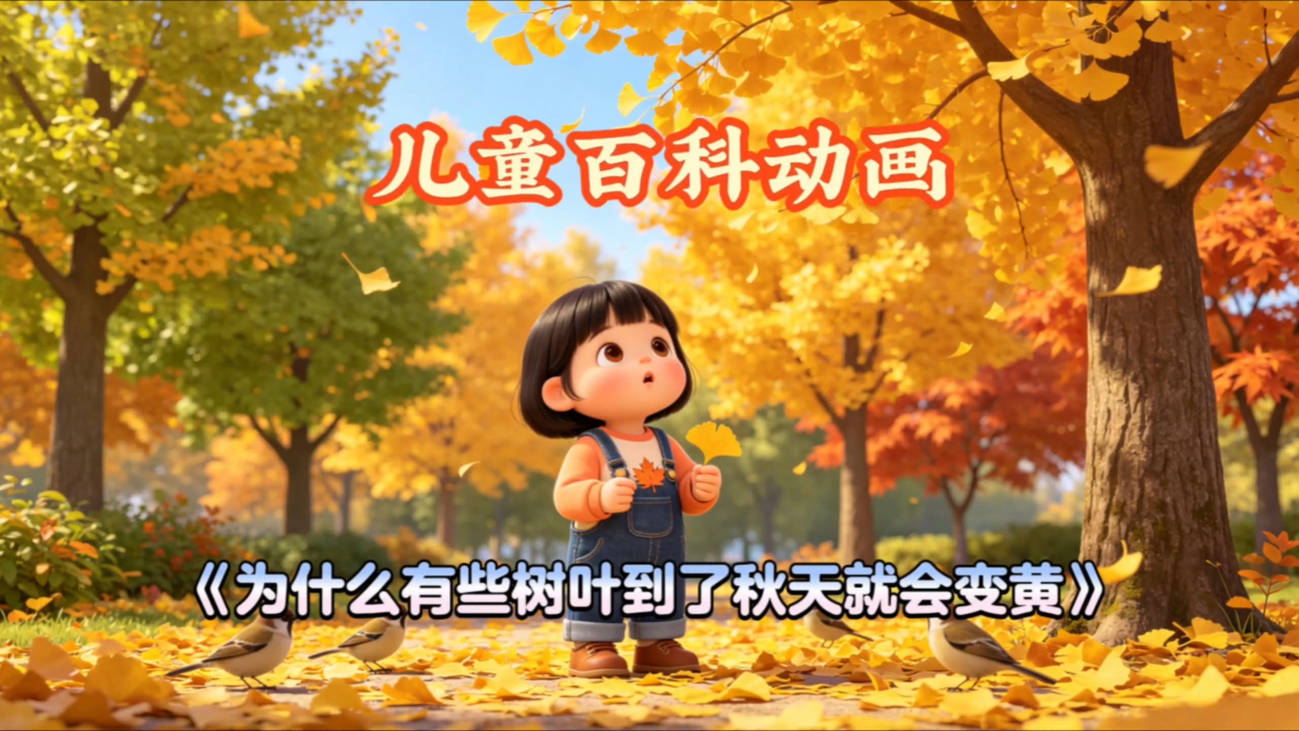 儿童百科动画《为什么有些叶子到了秋天就会变黄》