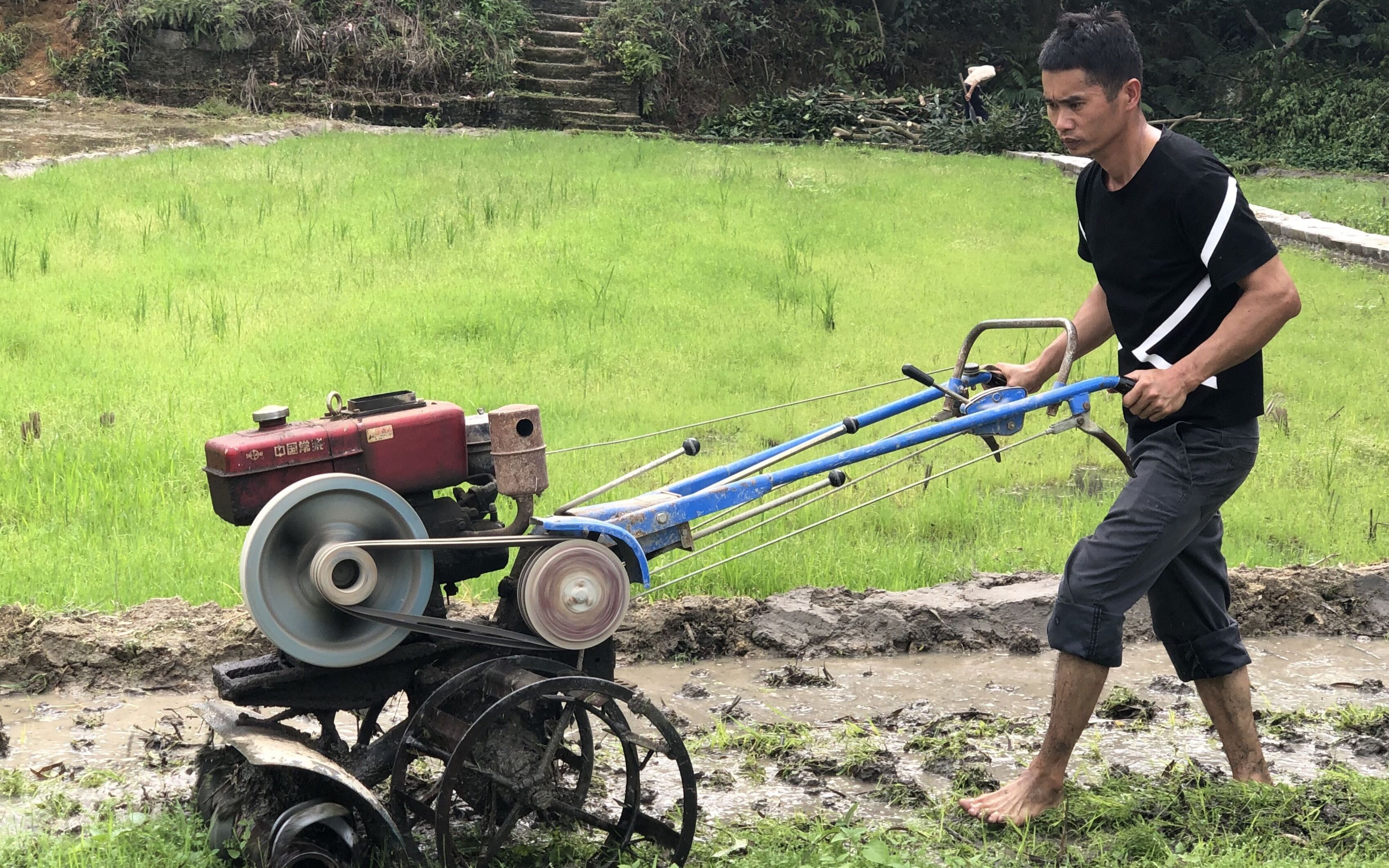 又到春耕时节,南山兄弟开拖拉机还是比较熟悉的,没多久就犁好了_哔哩