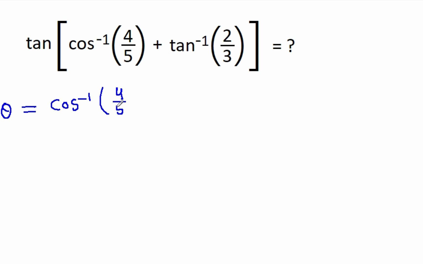 [图]A Problem of Trigonometry  Inverse Trigonometric Function| 三角逆三角函数的问题