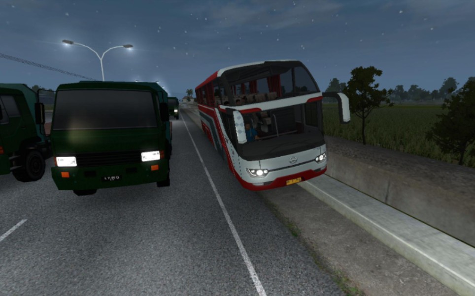 【bussid】黎明前到达:从patung和纪念碑回来之后的狂飙之旅(下)