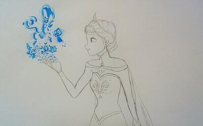 铅笔艾莎公主又出现了letitgo