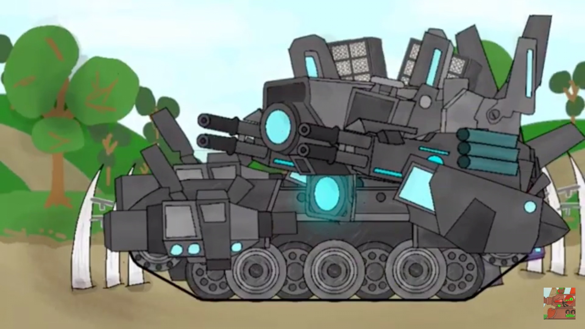 搬运坦克动画:泰坦kv44m大战利维坦魔王