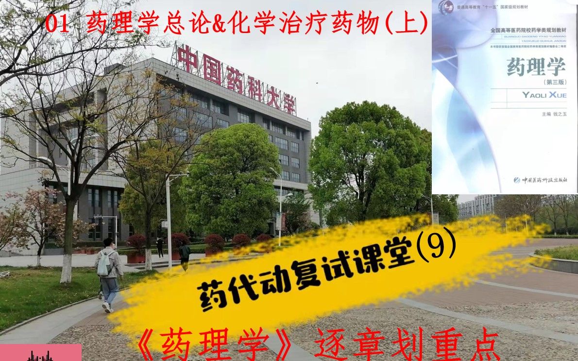 【中国药科大学药物代谢动力学考研复试】药代动课堂09 药理学逐章划重点01 药理学总论&和化学治疗药物(上)哔哩哔哩bilibili