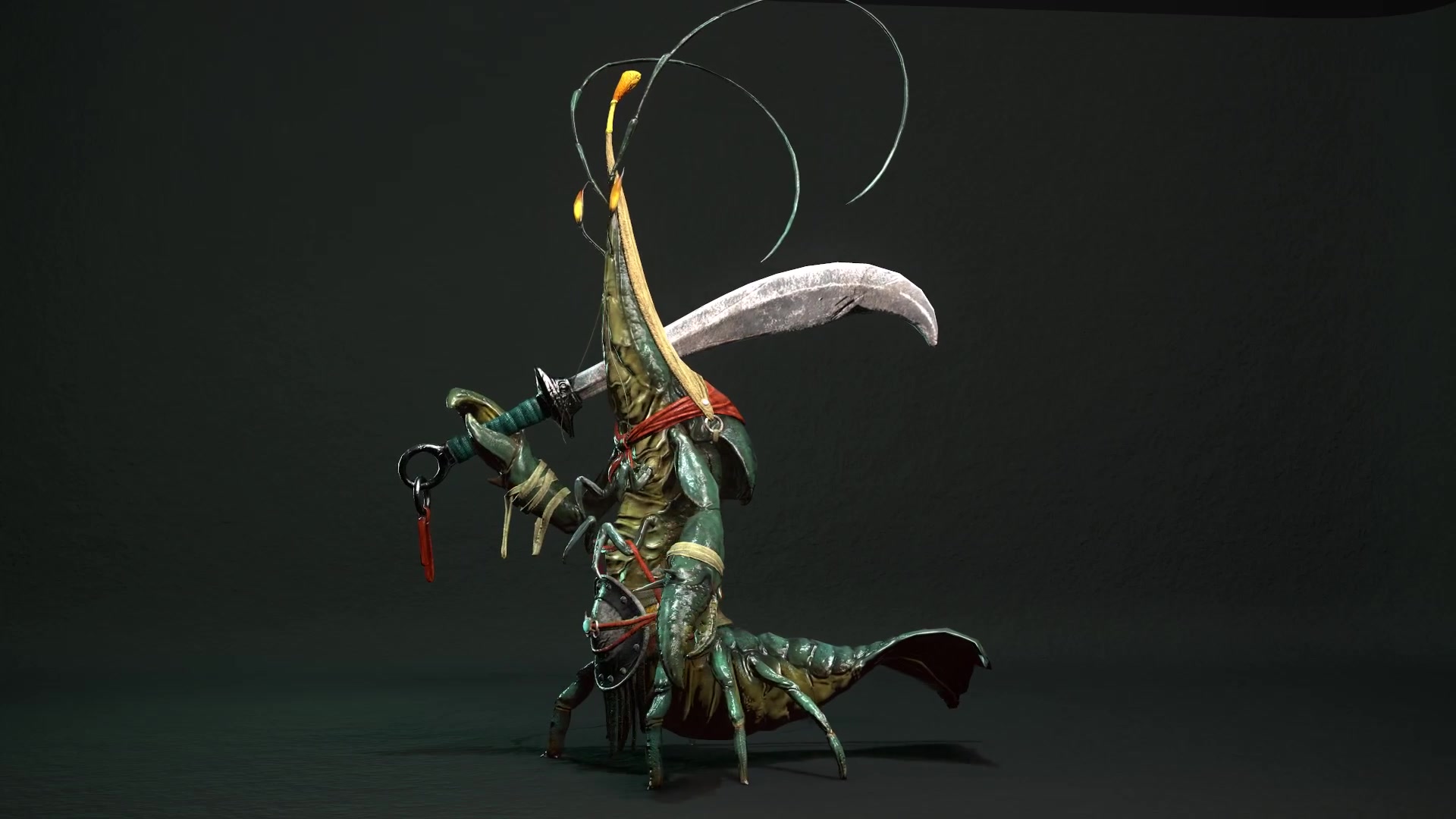 substance painter制作的卡通虾兵蟹将模型