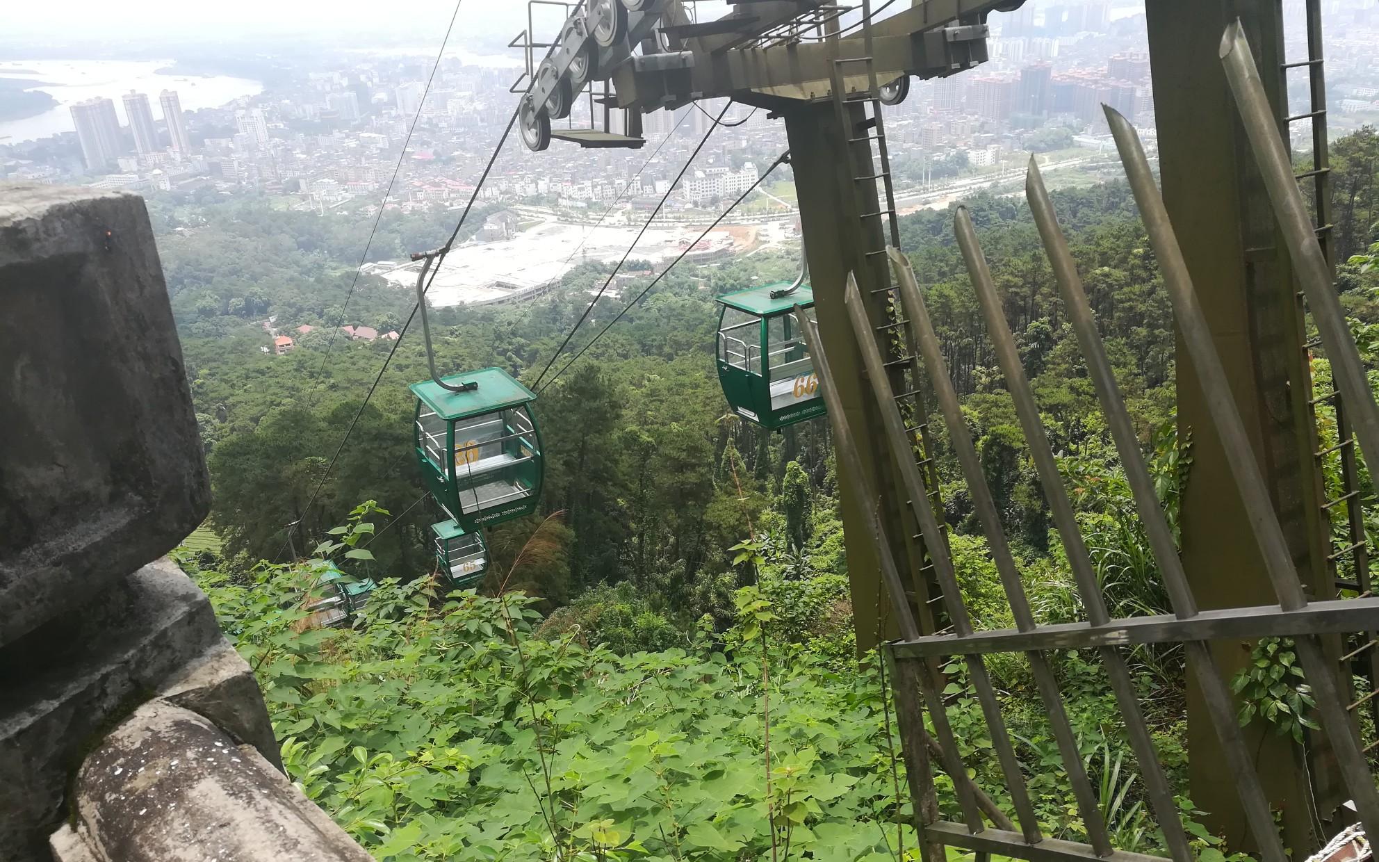 [图]【POV-RT2】桂平西山索道全程前面展望［西山索道上站——西山索道下站］