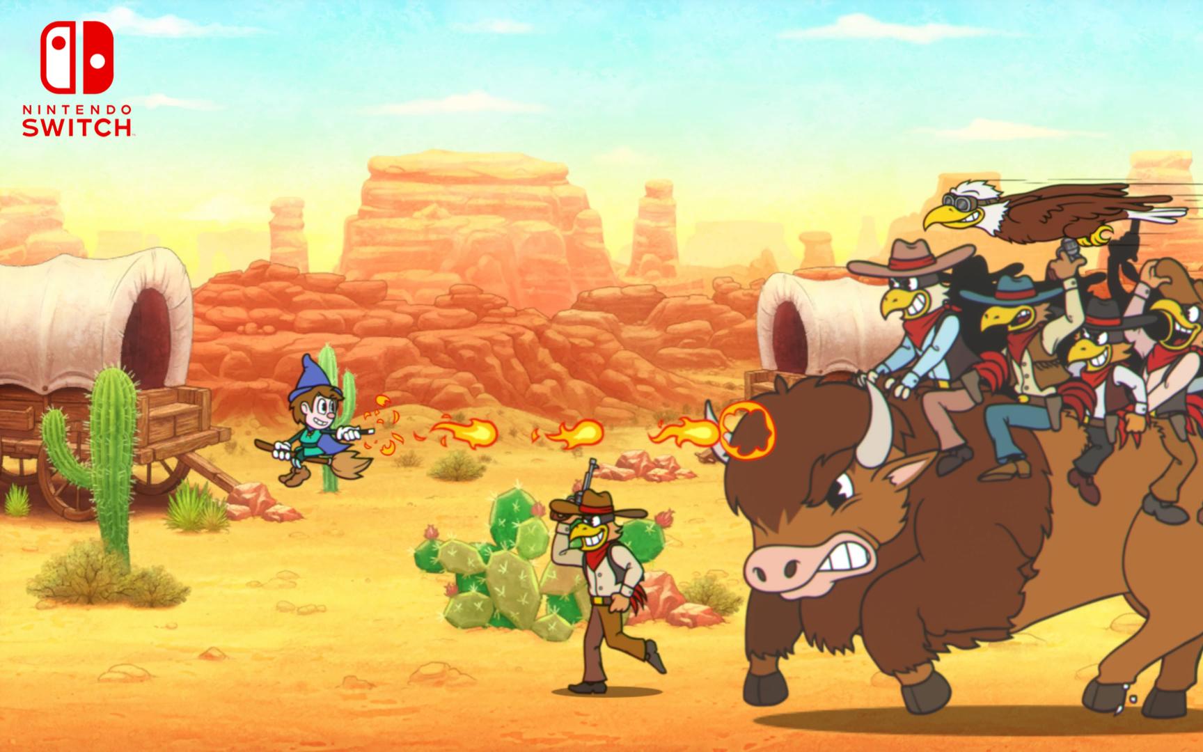 switch好评《魔法传送门》中文试玩,"茶杯头"风格双人合作游戏