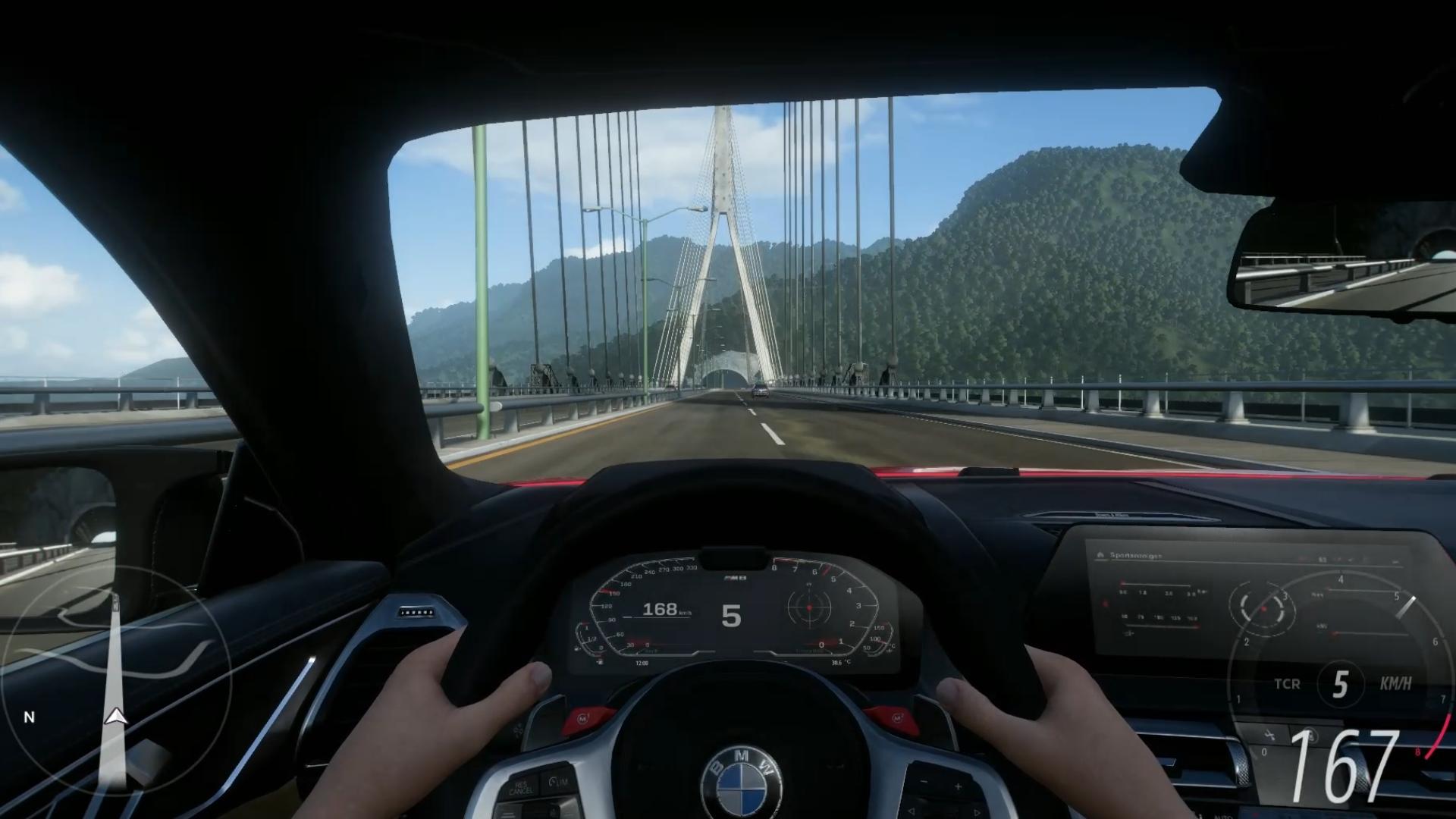 地平线5第一视角自驾游,开车看风景听音乐