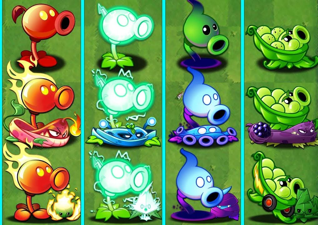 pvz2 - 豌豆大内战!谁是最强形态豌豆? -谁会赢
