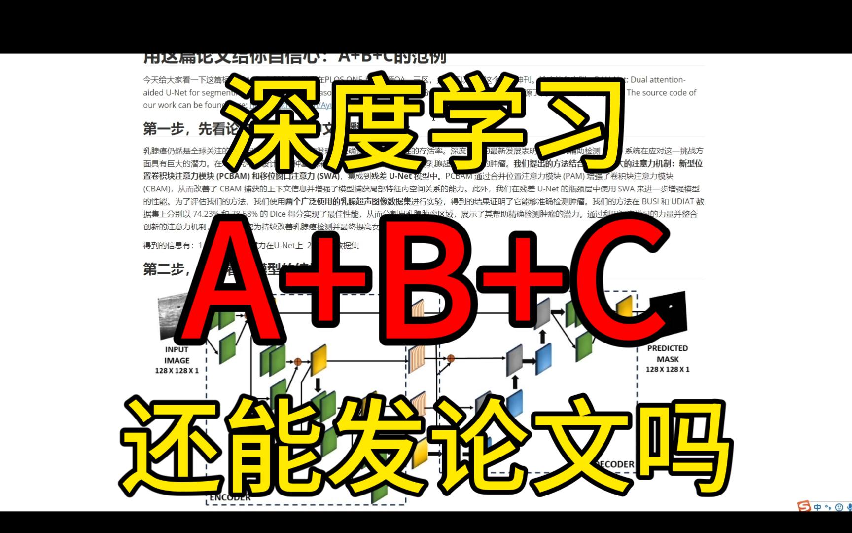 深度学习通过缝合模块A+B+C还能发论文吗?看这个视频给你答案哔哩哔哩bilibili