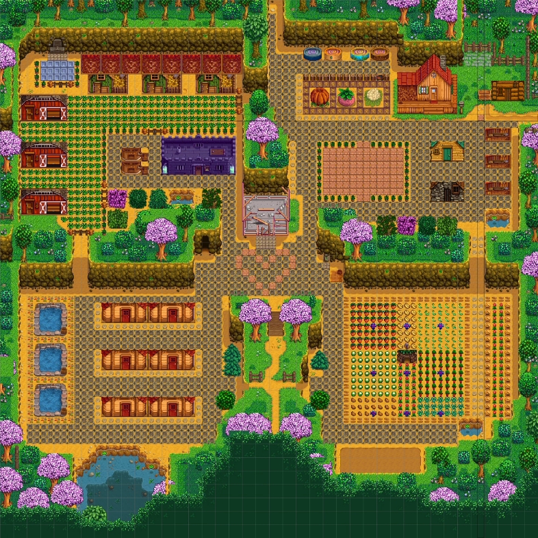 上班摸鱼,中午不睡午觉,沉迷于星露谷农场布局,我魔怔了吧(21_21)