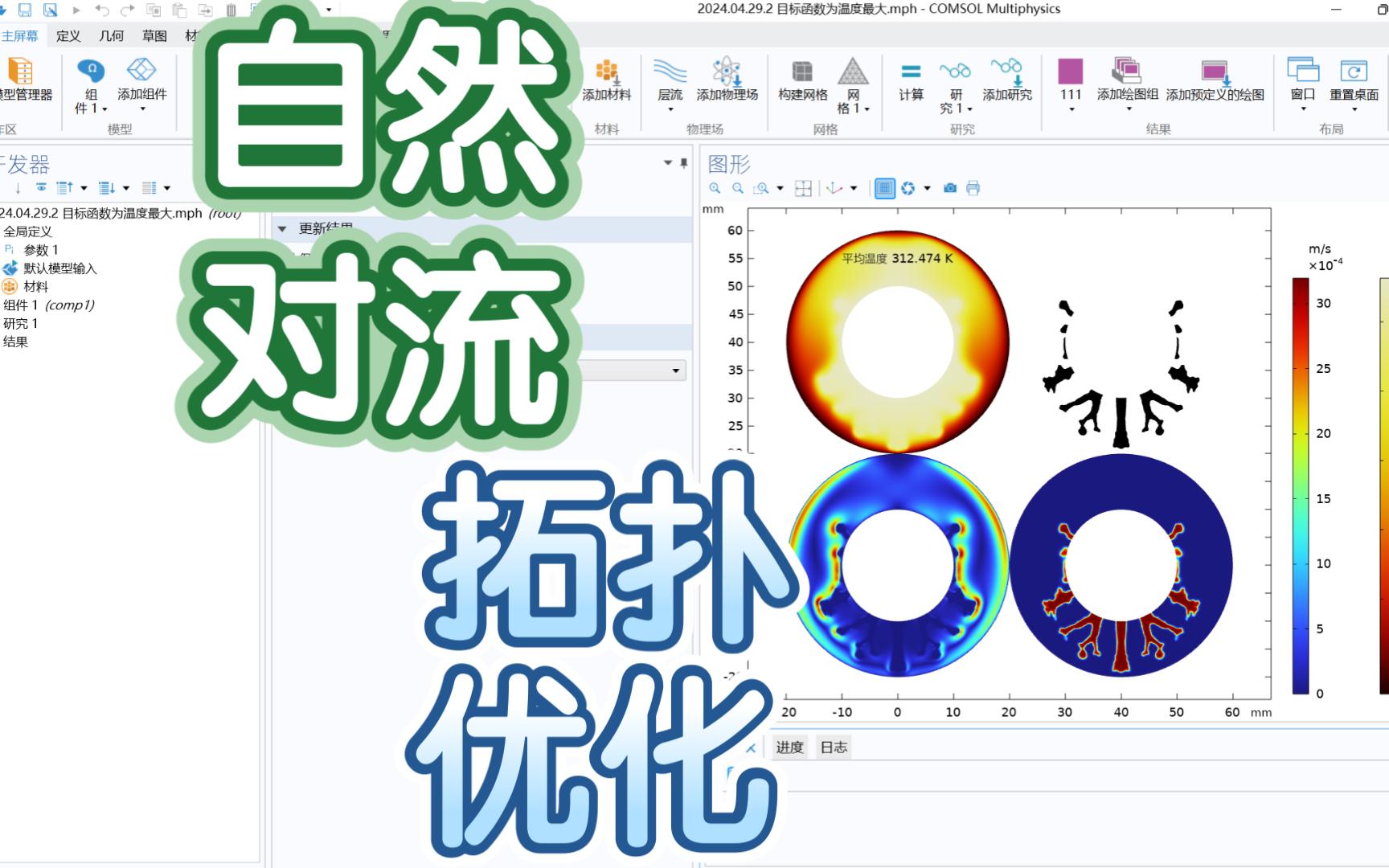 COMSOL 考虑真实自然的翅片拓扑优化哔哩哔哩bilibili