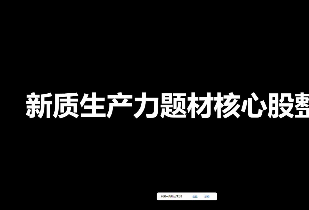 新质生产力题材核心股整理哔哩哔哩bilibili