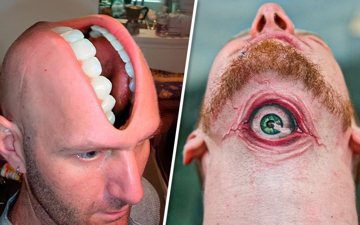 8个让你害怕的逼真纹身,肉身雕刻成立体?耳畔笔以假乱真?