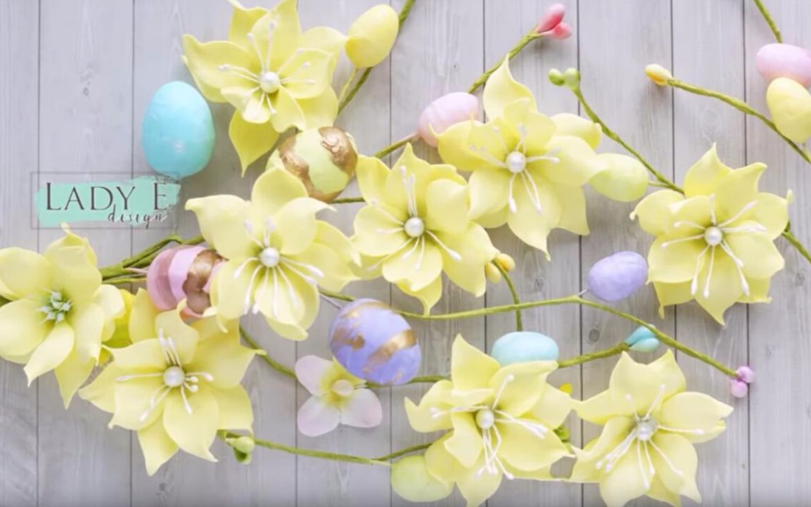 【手工花】复活节 - 海绵纸花