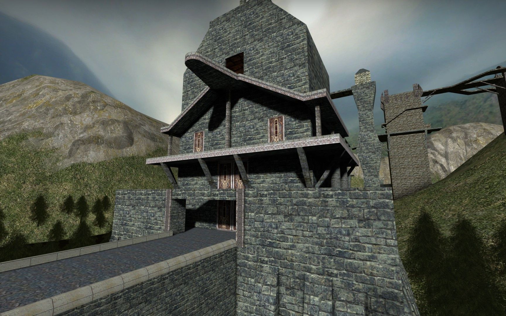 csgo僵尸逃跑 ze_castle_bridge_v1_2 古堡大桥