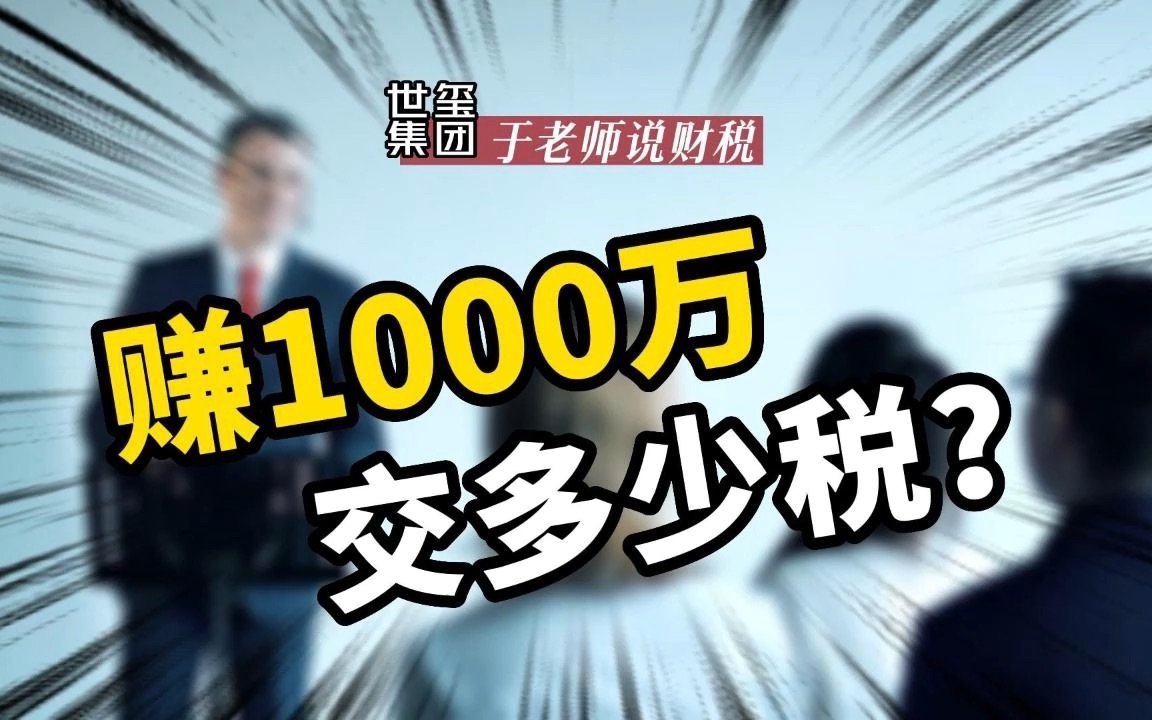 赚1000万要交多少税?哔哩哔哩bilibili