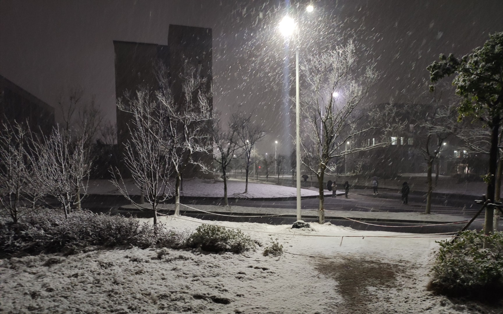 坐标江西九江共青城,今晚大雪纷飞.自08年后最大的雪.哔哩哔哩bilibili