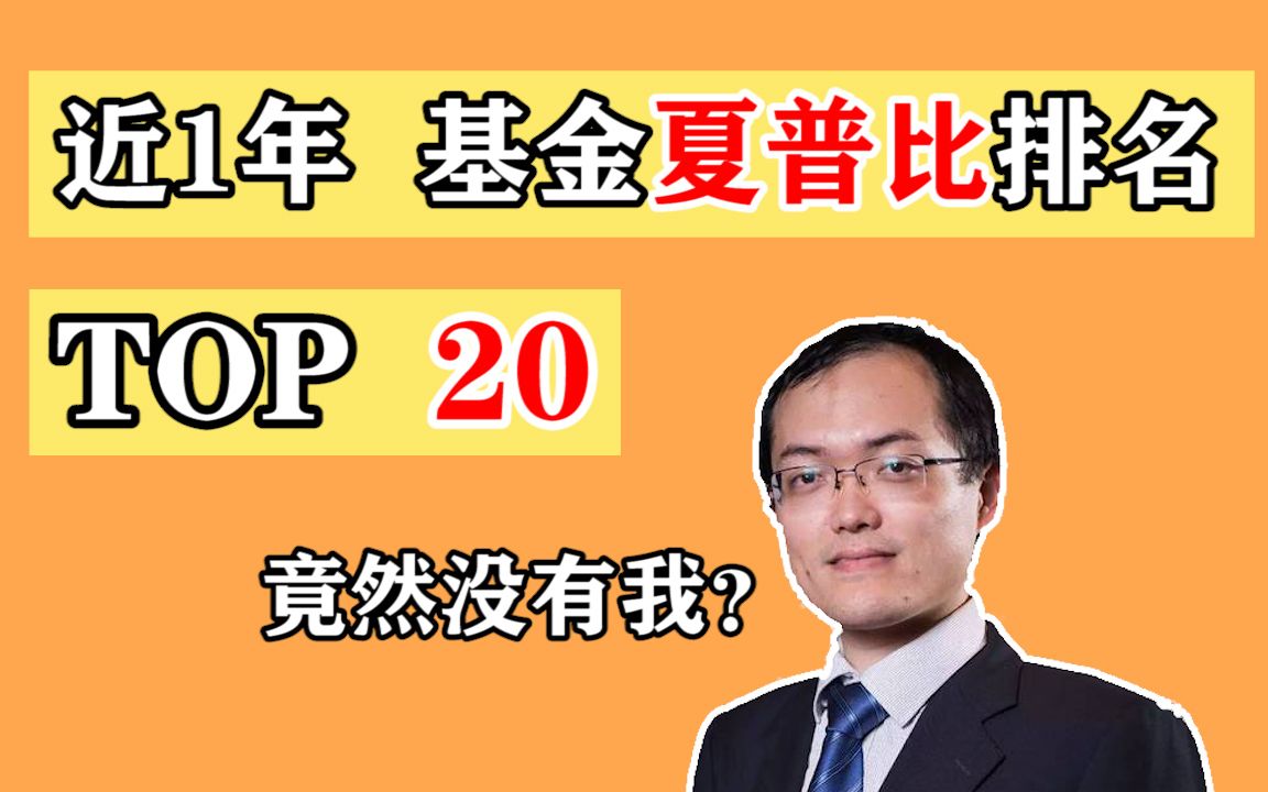 【选基必看】近1年夏普比最高的20支偏股型基金,张坤竟然没能上榜?第一名竟然是他!哔哩哔哩bilibili