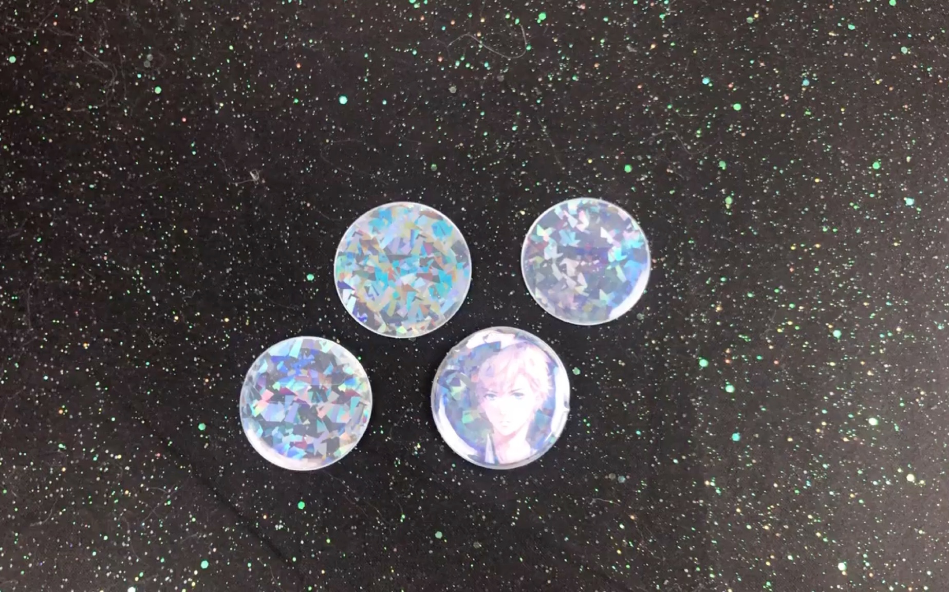 【pm痛包】镭射风破碎玻璃吧唧保护套~(≥▽≤)/~超闪～有6.3和5.