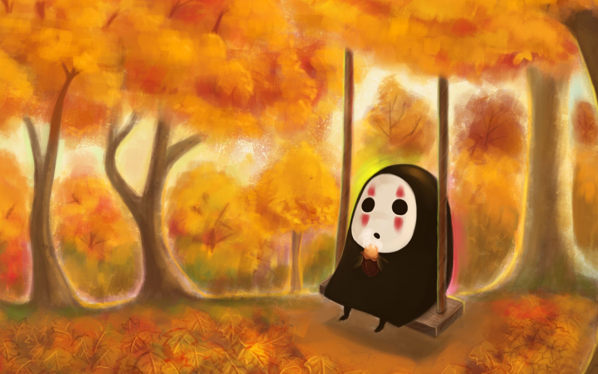 千与千寻-无脸男剪辑,每一帧都可以当壁纸