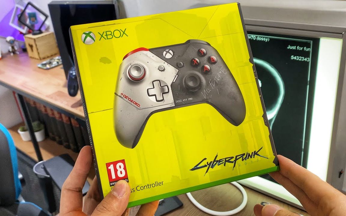 赛博朋克2077限定版xboxone手柄开箱