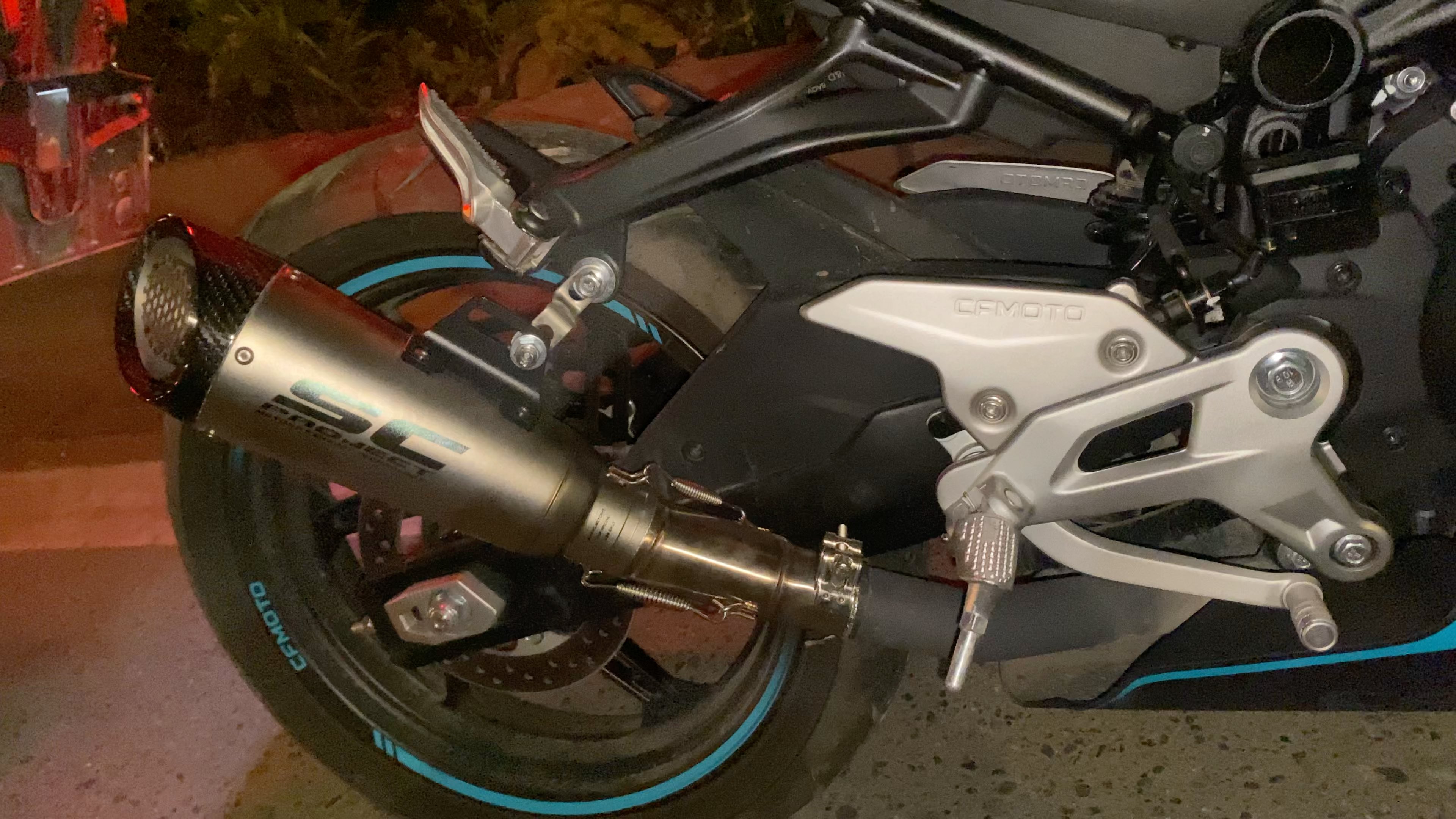 cf450sr sc尾端排气改装声浪