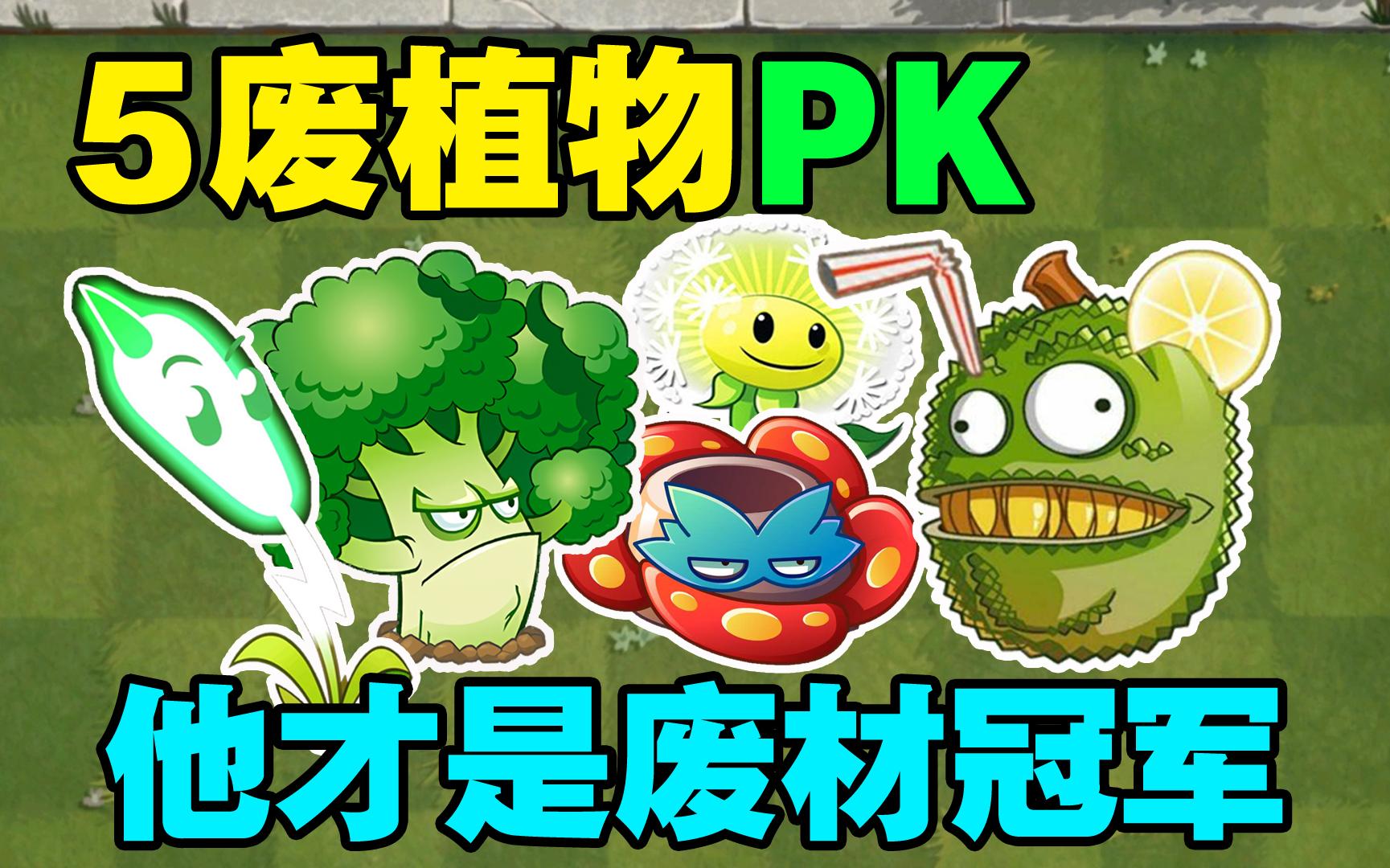 植物大战僵尸5废材植物pk原来他才是废材冠军涨见识了