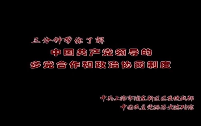 三分钟了解中国共产党领导的多党合作和政治协商制度哔哩哔哩bilibili