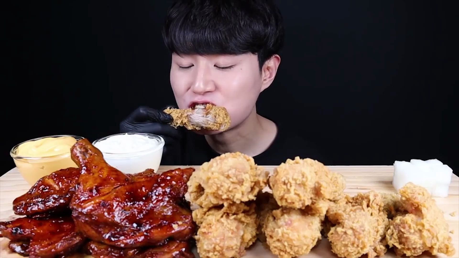 吃播 剪说话 加速 炸鸡腿 烤鸡腿 芝士酱